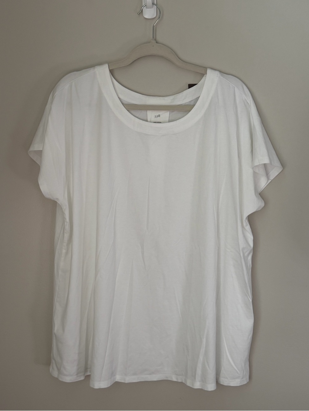 J. Jill White Short Sleeve Crewneck Tee